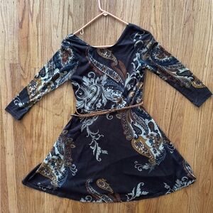 Zara elegant dress with belt / EU S , US S/4